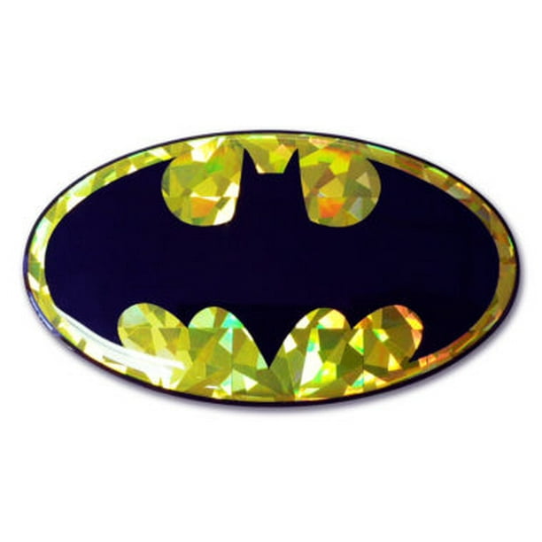 Official Licensed Elektroplate Batman Yellow Metal Auto Emblem Official Licensed Elektroplate Batman Yellow Metal Auto Emblem